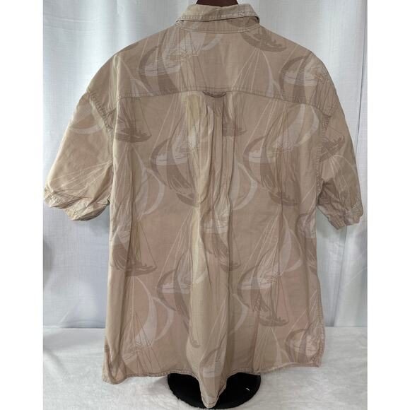 Woolrich Shirt Mens Medium Floral Hawaiian Beach Fishing Button Up Outdoors SS - Picture 4 of 4